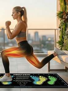 Non-Slip Wear-Resistant Squat Training Mat, Heavy Duty Fitness Mat, Suitable For Beginners, Ergonomic Portable Yoga Mat, Fitness Squat Guide, Mat, Leg And Abdominal Training Mat, Weight Loss Mat, Pilates, Yoga Mat, Fitness Squat Guide Mat - Multicolor - View 5