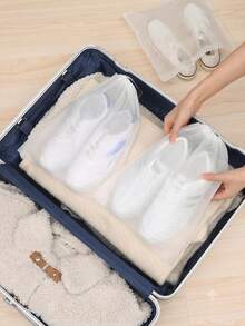 1pc Foldable Zipper Fabric Storage Bag, Large Capacity Organizer Bag With Transparent Window, Suitable For Storing Blankets, Pillows, Also Can Be Used For Holiday, Room, Home, Bedroom Decor. Home Decor. Room Decor. Household - White - View 11
