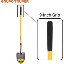 Tru Pro Round-Point Shovel, 48-Inch Fiberglass Handle With 9-Inch Grip, Heavy-Duty Professional Digging Gardening Shovel (Model PRL-F/ 31198) - B - View 4