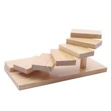 Pine Wood 7-Step Staircase Sushi Display Stand, Food Serving Tray, Dessert Display Rack, Tabletop Appetizer Holder For Restaurant Wedding Party - View 7
