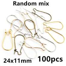 100入耳環鉤耳線耳飾配件 DIY珠寶手工配件 - Earring hoops - 查看 20