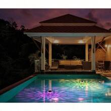 Luci solari per piscina, 9 colori RGB, galleggianti, con telecomando, timer 4/6/8 ore, impermeabili IP67, LED SMD5050 ad alta luminosità, accensione/spegnimento automatico, ideali per piscina, vasca da bagno, giardino, campeggio e feste. - Lampada galleggiante a energia solare (RGB) - Visualizzare 8