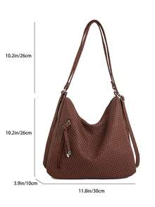 Large Capacity Korean Style Backpack New Crossbody Bag Fashion Versatile Commuter Shoulder Tote Bag - Coffee - View 3