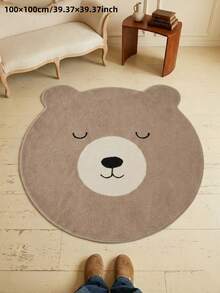 1pc Summer New Brown Bear Shaped Rug, Soft And Absorbent, Decorative Rug, Bedroom Decor, Small Rug, Carpet, Home Decor, Living Room Rug, Living Room Small Rug, Bedroom Rug, Living Room Home Decor, Outdoor Rug, Washable Rug - Multicolor - View 15