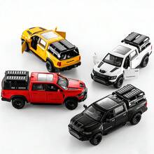 Model Truk Pickup Mammoth Skala 1:32 dari Paduan Logam Die-Cast, Pintu Dapat Dibuka - Rak Kargo Belakang Dapat Dilepas, Mainan Kendaraan Off-Road untuk Kolektor Anak, Hadiah Ulang Tahun, Hadiah Ulang Tahun - MultiWarna - View 5