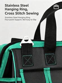 Bolsa de herramientas de mano impermeable de tela Oxford, kit de reparación resistente al desgaste con alta capacidad de carga y correa cruzada - A - Ver 5