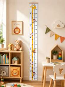 1pc Cute Giraffe Height Measurement Sticker, Creative Cartoon Growth Ruler, Hanging Fabric Height Chart, Removable Height Sticker, Portable And Reusable Height Ruler, Baby Room Decoration, 1st Birthday Party Decoration, Suitable For Room And Home Decor, Home Decor And Small Gifts, Kindergarten Wall Decor, Baby Photography Props - Giraffe - View 11