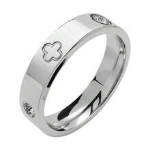 925 Silver Color Ring, Sweet Exquisite High-End Luxury Unique Elegant Jewelry Geometric Design Suitable For Vacation Party Wedding Daily Wear Personalized Copper Micro-Inlaid Synthetic Zirconia Women's Ring - Silver - View 3