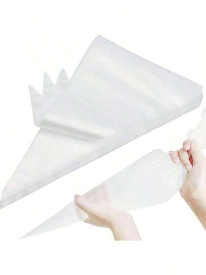 100 Pcs Disposable Piping Bags - Heavy Duty Anti-Burst Pastry Bags For Cake Decorating & Royal Icing - Thickened Textured Non-Slip Frosting Bags For Cookies, Macarons & Cream Puffs