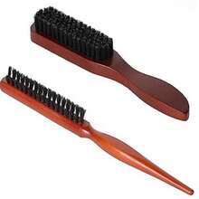 1 Set Of Comb, Oil Comb And Hair Brush, Solid Color, Men's Oil Hair & Beard Brush, Wooden Long Handle Beard Brush, Cleaning Brush - Multicolor - View 15