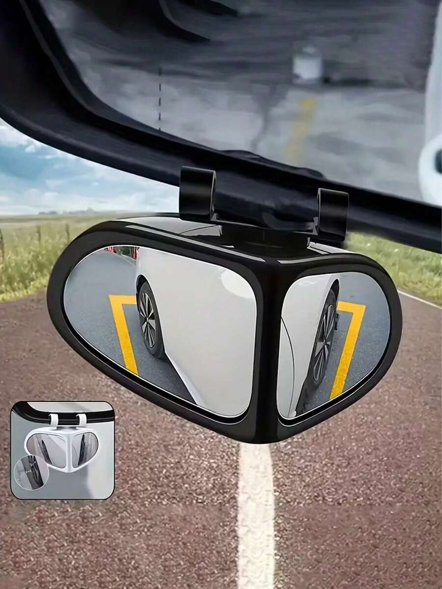 2pcs High-Definition Blind Spot Rearview Mirrors, 360° Adjustable For Vehicles, Providing Wide-Angle View Of Front And Rear Wheels, Made Of Ultra-Clear Glass, Perfect For Trucks, SUVs And Cars