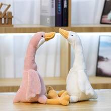 11.81inch Sitting Goose Plush Doll - Super Soft And Fluffy, Silicone Doll Full Silicone Body Plush Anime Figure Stuffed Animal Teddy Bear Plushies Dolls For Boys And Girls Office Desk Accessories Room Decor Halloween Squishy Squishies - Multicolor - View 2