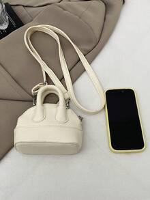Bolso mini con diseño de nicho en forma de concha, bolso versátil con tiras de espagueti, bolso bandolera, bolso accesorio compacto para salidas - Multicolor - Ver 8
