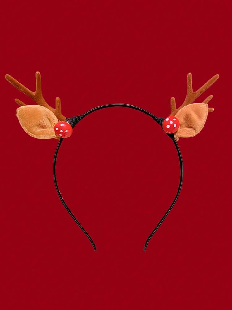 Haustier Kopfschmuck Rentiergeweih – Verstellbar, Plüsch, Rot/braun – Weihnachts Stirnband Für Katzen & Hunde – Für Fotos, Partys & Weihnachten
