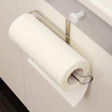 1 buah Tempat Handuk Kertas Stainless Steel, Rak Handuk Kertas & Kain Dapur Perekat Tanpa Bor, Rak Handuk Dinding Anti Karat untuk Dapur dan Kamar Mandi, Rak Penyimpanan Perekat Tanpa Merusak - MultiWarna - View 8