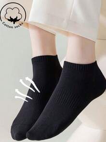 1/2/5/10/20 Paia di Calzini Bassi in Puro Cotone da Donna, Calzini da Donna, Grigio/Nero/Bianco, Adatti per Autunno/Inverno/Primavera/Estate/Uso Quotidiano, Calzini alla Caviglia, Adatti per Sport/Pendolarismo, Comodi e Durevoli, Unisex - Multicolore - Visualizzare 5
