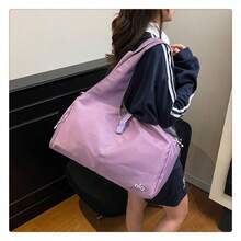 ALO Foldable Gym & Yoga Bag, Large Capacity Travel Tote Bag, Lightweight Multi-Purpose Shoulder Bag For Sports & Travel - Màu tím - Xem 4