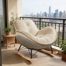 [Perfect For Relaxing] Lazy Sofa Chair | Rocking For Living Room, Balcony, Home Use| Relaxing, Sleeping - Grey - View 5