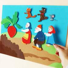 hoojojo 8pcs Carrot Felt Set, Children's Interactive Storytelling Props, Classroom Teaching Aids, Early Education, Storytelling Props, Back To School Essentials, Parent-Child Games - Multicolor - View 5