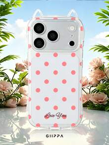 GIIPPA 1pc Transparent Custom Polka Dot Phone Case, Suitable For IPhone 17/16/15/14/13/12/11/Pro Plus Max, Custom Image Phone Case, Custom Name Phone Case, Back To School Gift, Graduation Gift, Vacation Gift, Anniversary Gift, Valentine's Day Gift, Birthday Gift, Wedding Gift - Multicolor - View 8