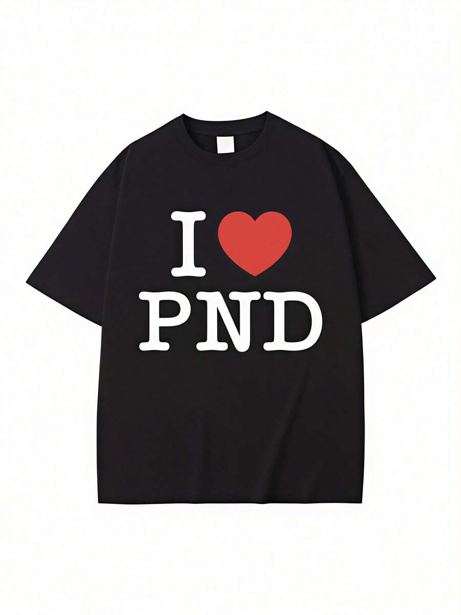 Avec un imprimé graphique blanc et rouge, 100% coton, coupe régulière, t-shirt à manches courtes pour hommes et femmes, Top unisexe décontracté pour adultes, lavable en machine, cadeau pour les fans, vêtements toutes saisons, GRANDES TAILLES - Noir - Voir 1