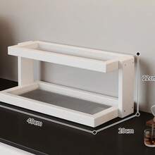 1 pieza Estante de almacenamiento multifuncional de escritorio, estante de almacenamiento y exhibición multiusos, soporte para tazas, estante para perfumes, estante para especias, soporte para pasteles, adecuado para tazas de agua, tazas de café, juegos de té, escritorio de oficina, barra de café, cocina, decoración del hogar - Tipo A - Ver 8