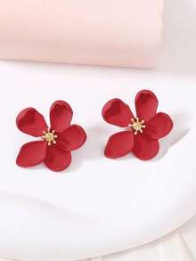 Anting-anting Bunga Mewah Elegan Premium, Anting-anting Tusuk Kreatif Serbaguna yang Dipersonalisasi, Anting-anting Kelopak Besar yang Berlebihan - Anting-anting berbentuk kelopak bunga besar - View 4
