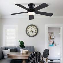 Ventilador de techo de 46 pulgadas en color negro, con luz y mando a distancia. - Negro - Ver 8