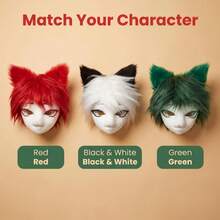 1件裝 毛絨動物面具 Cosplay 面具 動物頭飾 動漫角色服裝配件 萬聖節服裝道具 - 查看 6