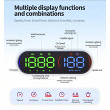 Car G26 HUD Speedometer Display RGB Multi-Color Auto Light Sensing Overspeed Warning Vehicle Electronic Instrument - A - View 2