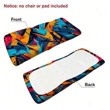 1pc 2D Poang Chair Cushion Cover, Elastic Printed Chair Cover, Removable And Washable Poang Chair Cushion Protector, 6 Colors Available, Chair Or Cushion Not Included - A - View 11