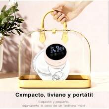 Sacaleches Eléctrico Inteligente con Pantalla LED táctil y Función de Memoria | 3 Modos y 9 Niveles | Extractor de Leche Materna Portátil Recargable - Rosa - Ver 5