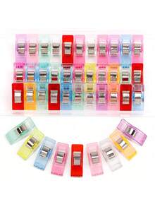 1pc Mini Random Color Edge Locating Clip Plastic Patchwork Clips Sewing Clips Planner Clips Fabric DIY Crafts Clips - Multicolor - View 1