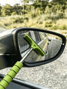 1pc [4 Colors Available] Retractable Squeegee, Car Rearview Mirror Squeegee, With Retractable Handle, Window Retractable Squeegee, Universal Car Accessory, Portable Car Mirror Wiper, Retractable Handle, Stainless Steel Blade, Multi-Functional Portable Retractable Squeegee, Car Rearview Mirror Squeegee, 2-In-1 Window Cleaner, Suitable For Gas Station, Glass, Bathroom - Car Windshield Wipers - View 14