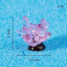 6件/8件組 水族箱海洋裝飾品，螢光珊瑚微景魚缸小擺件，DIY裝飾配件，模擬螢光彩色寶石鑽石玉石尋寶遊戲DIY小飾品 - 彩色 - 查看 17