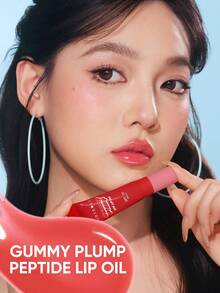 JUDYDOLL GUMMY PLUMP PEPTIDE LIP OIL, Minyak Bibir Ringan dan Alami yang Mencerahkan, Esensial untuk Tampilan Tanpa Riasan, Rahasia Kencan Malam, Efek Cermin yang Mengisi Bibir, Melembapkan Tahan Lama dan Tidak Pudar - #06BURGUNDY - View 3