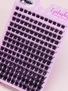 Mixed Length Lash Clusters, 8-16mm DIY Individual False Eyelashes, Fluffy Volume Segmented Lashes, Soft Lightweight Natural & Dramatic Eyelash Extensions, With Free Gift Applicator & Brushes - D - View 5