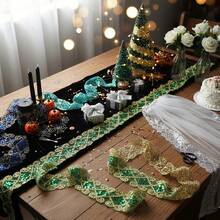 1/5英吋刺繡網紗蕾絲飾邊，金線鑽石圖案，亮面蕾絲緞帶，適用於洋裝衣物縫製手工，適合髮飾蝴蝶結、包包、帽子、窗簾、派對裝飾，復古波希米亞風縫製配件布飾邊 - 多色C - 查看 5