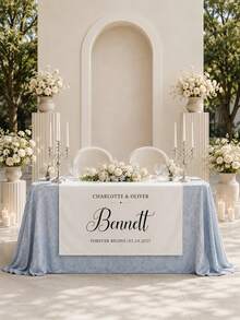 Personalized Wedding Table Runners, Custom Name Tag Table Runners, Wedding Table Decorations, Reception Decorations, Wedding Signs - Multicolor - View 2