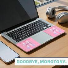 1 Set 15.3*10.6 Inch Laptop Shell Decorative Sticker Suitable For HP Apple Compaq/Apple//HP///15.6 Inch-16 Inch And Below All Series Laptop Printed Pattern DIY Residue-Free Scratch-Resistant Protective Sticker (Includes 2 Wrist Rest Stickers) - View 2