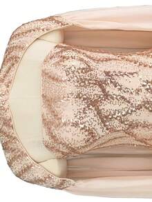 Đầm dạ hội đuôi cá cúp ngực đính sequin phong cách sang trọng nhẹ nhàng, kèm áo choàng voan chiffon tháo rời, váy dạ tiệc trang trọng cho nữ MC hội nghị thường niên - Rượu sâm banh - Xem 6