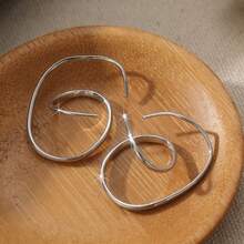 Gmzalx Perfect Holiday Gift For Her: Vintage Swirl Earrings, Lightweight Handmade, Thoughtful Choice For Mother, Wife And Close Friend - Silver - View 6