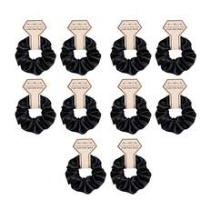 10/1pc Wedding Bridesmaid Hair Scrunchies, Bridesmaid Party Favors, Wedding Hair Accessories, Non-Damaging Design, Large Capacity Romantic Gift Box Filler, Bridesmaid DIY Wedding Keepsakes, Wedding Party Supplies, Birthday Party - Black - View 8