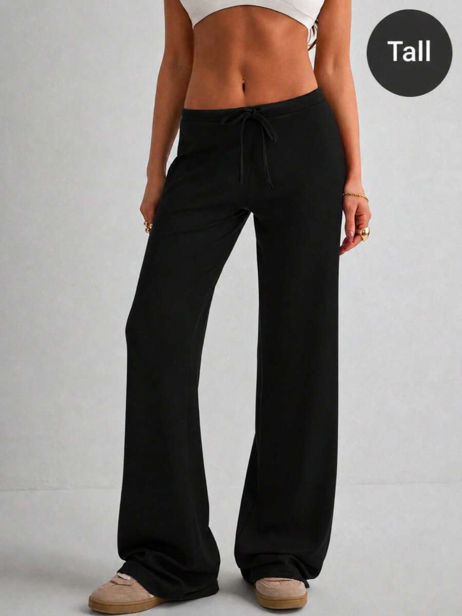 Women's Solid Color Casual Versatile Daily Wear Pants - Black - View 1