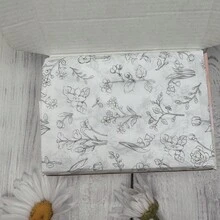 10/20/25/40/50/80 張白色花卉圖案薄棉紙，適用於 DIY 手作、派對禮物、花束包裝、衣物包裝及生日禮物裝飾 - 款式8 - 查看 1