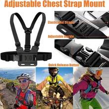 9-Piece Universal Accessory Kit For OSMO Action, Insta 360 APro And Other Action Cameras, Including Chest Strap, Head Strap, 360° Rotating Wrist Mount And Backpack Clip, Adjustable Action Camera Accessory Set - Multicolor - View 4
