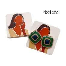 100 piezas Aretes de papel de 4cm, accesorio pequeño, tarjeta con forma de flor multicolor - Tarjeta para pendientes de 4x4 cm - Ver 9