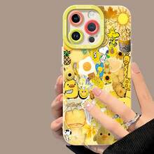 Collage de verano de  amarillo,  y Piolínfunda de teléfono Fundas compatibles con ,Apple,VIVO,OPPO,,, y Honor.Fabricadas en silicona TPU,ofrecen protección contra golpes y caídas. - Blanco - Ver 4