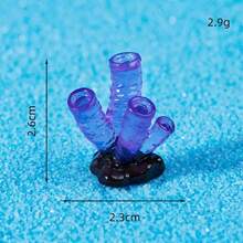 6件/8件組 水族箱海洋裝飾品，螢光珊瑚微景魚缸小擺件，DIY裝飾配件，模擬螢光彩色寶石鑽石玉石尋寶遊戲DIY小飾品 - 彩色 - 查看 13