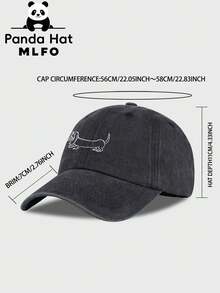 MLFO Topi Baseball Bergaya Baru dengan Bordir Motif Garis Dachshund, Topi Gaya Y2K, Topi Kasual Luar Ruangan yang Dapat Diatur, Cocok untuk Berbelanja, Berkemah, Liburan Pantai, dan Olahraga Luar Ruangan - Garis keturunan Dachshund - View 4